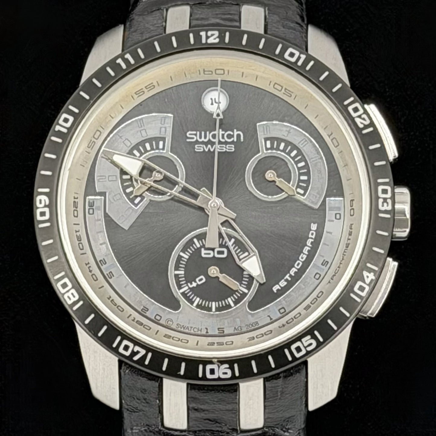 Swatch Irony Black Haze Chronograph YRS413 – Swiss Made