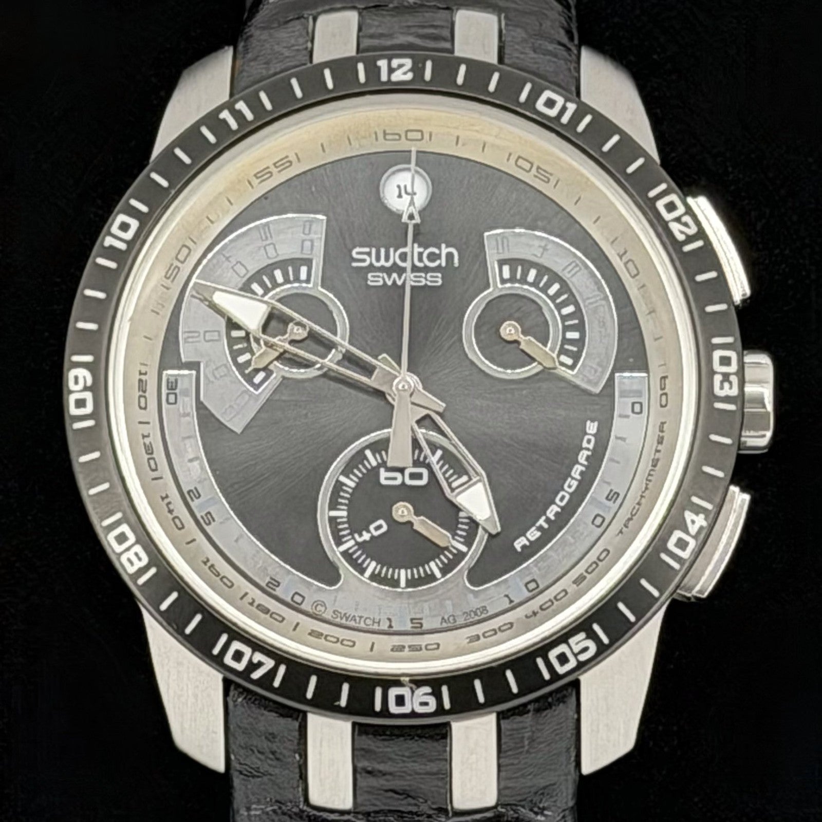 Swatch Irony Black Haze Chronograph YRS413 – Swiss Made