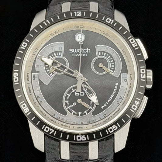 Swatch Irony Black Haze Chronograph YRS413 – Swiss Made