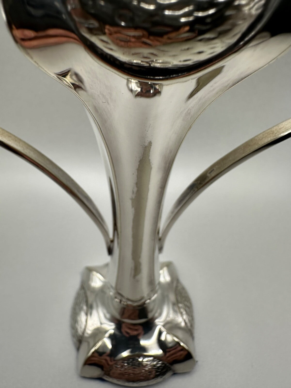 Pair of Antique Silver Plated Claw Vases - EPNS