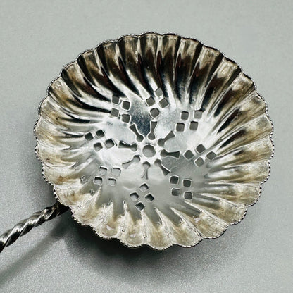Victorian Sterling Silver Apostle Handle Sugar Sifter Spoon – Birmingham 1893