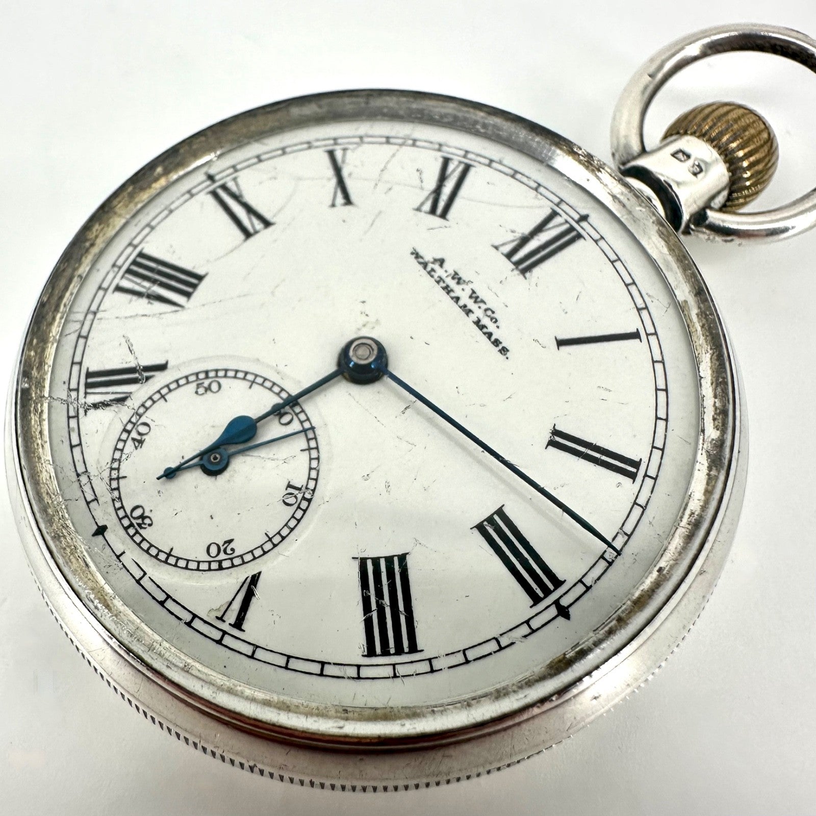 Antique Silver Waltham Pocket Watch, Bond St. Grade, 13 Jewels, 1898 - Working