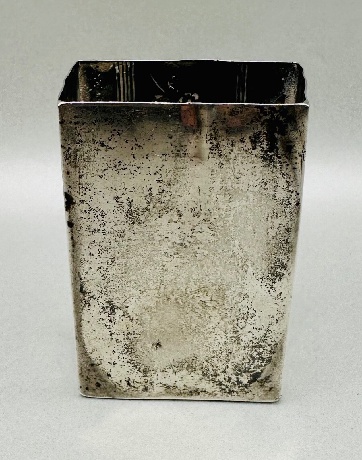 Antique 800 Silver Matchbox Sleeve/Case – German Hallmarks – Oberländer P