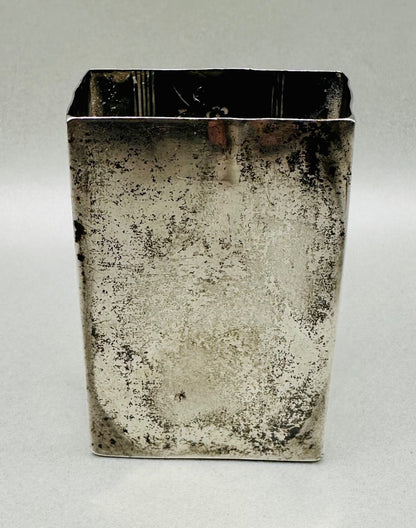 Antique 800 Silver Matchbox Sleeve/Case – German Hallmarks – Oberländer P