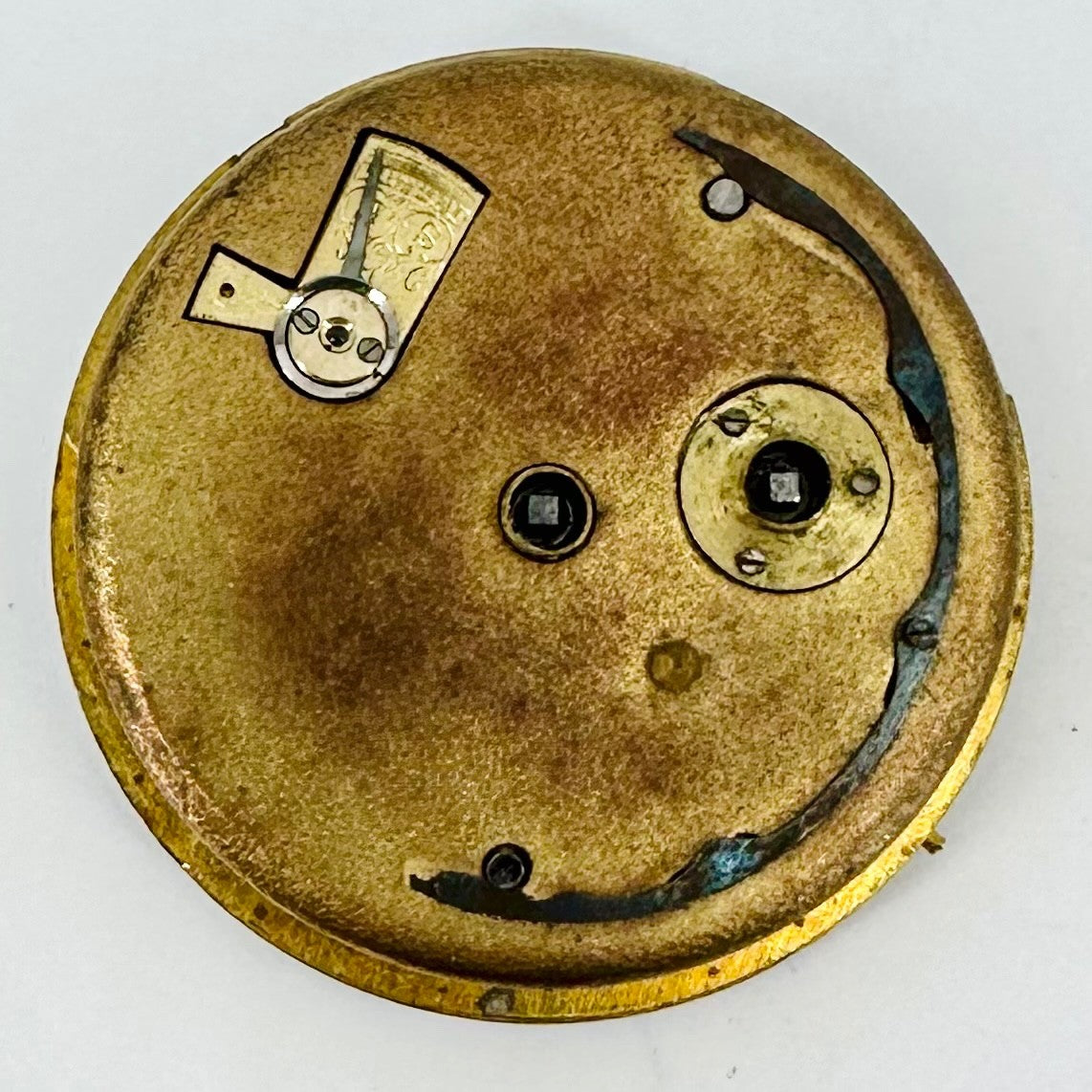 Antique Pocket Watch Movement – Key Wound, Enamel Dial – Working - 46.6mm