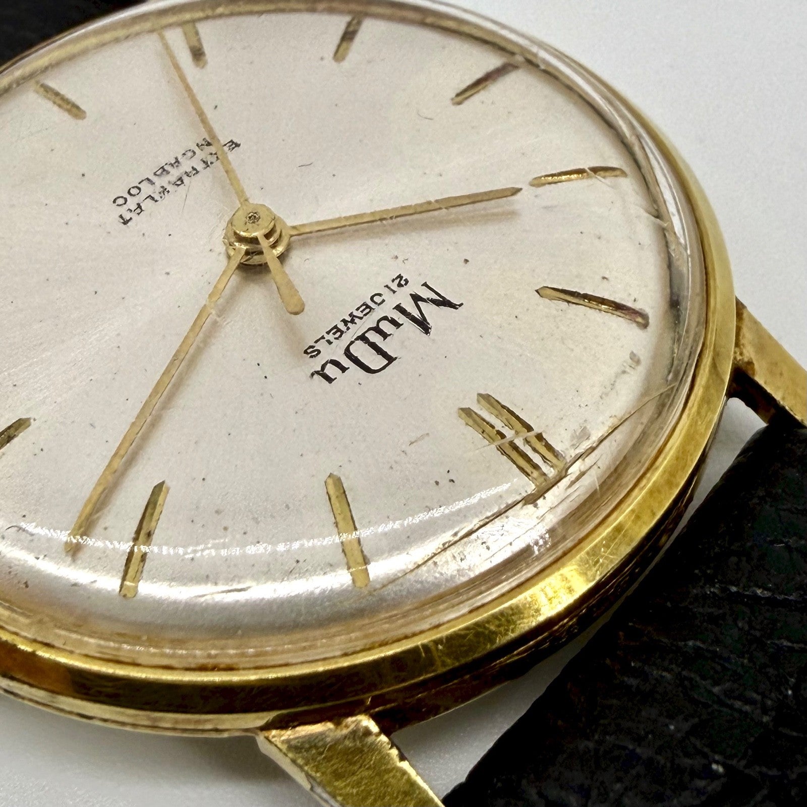 Vintage MuDu Swiss Watch – 21 Jewels – Geneva Sport 51 Movement – Extra Flat