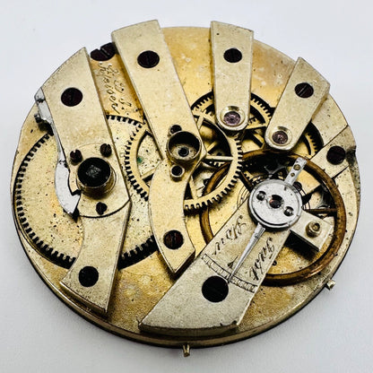 Antique A. & J. Kleiser Pocket Watch Movement, Key Wound, 33.4mm - Spares/Repair