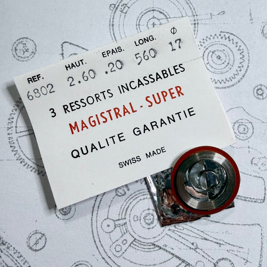 Vintage Magistral-Super Mainspring No. 6802 – 2.60 mm x 0.20 mm x 560 mm