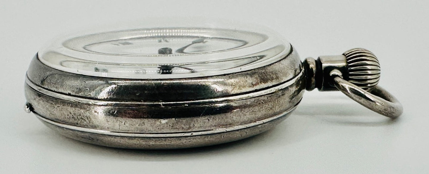 Antique Silver Pocket Watch - Dimier Frères & Co. - Birmingham 1920 - Working