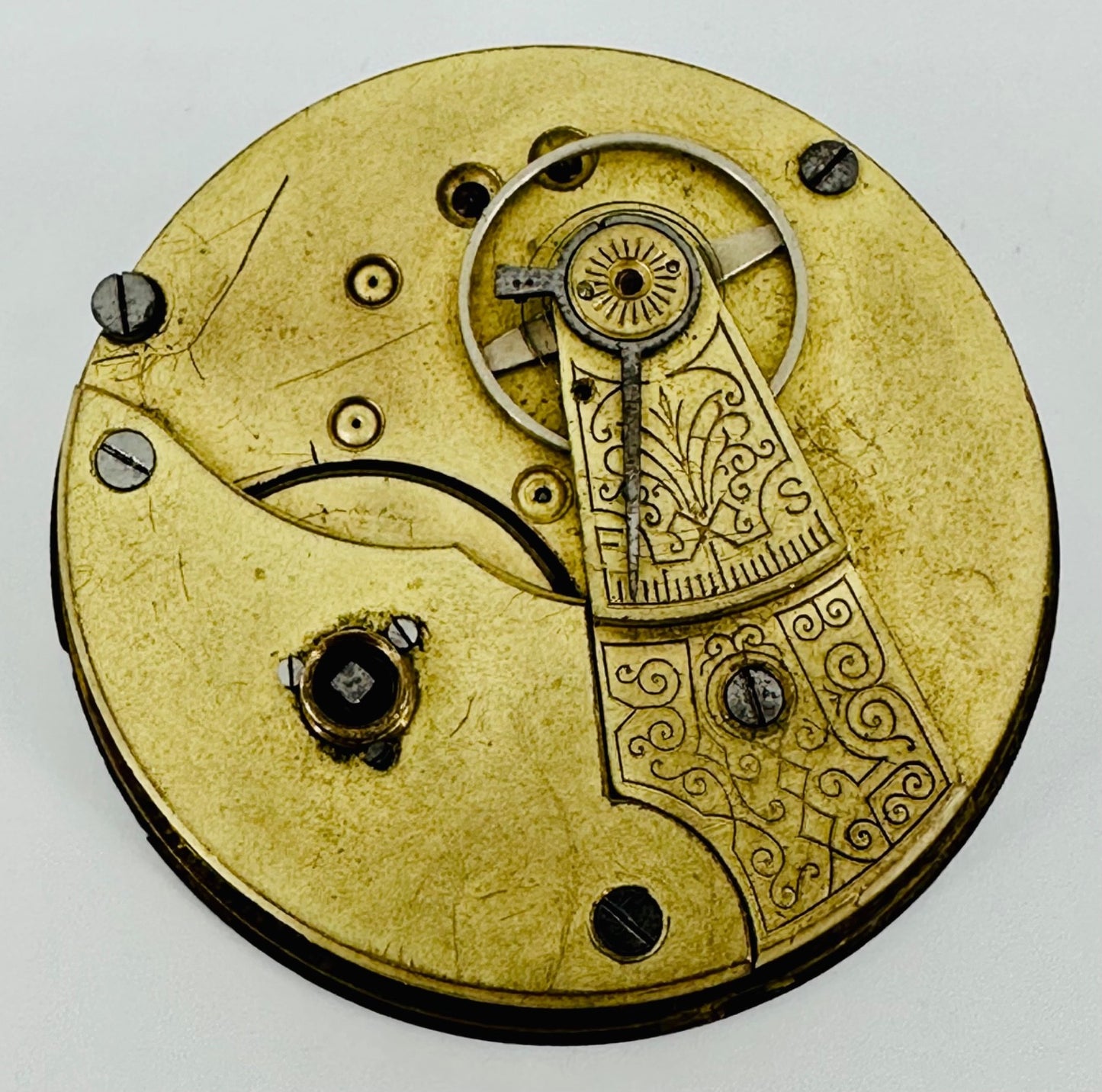Antique Swiss Pocket Watch Movement – Spares or Repair