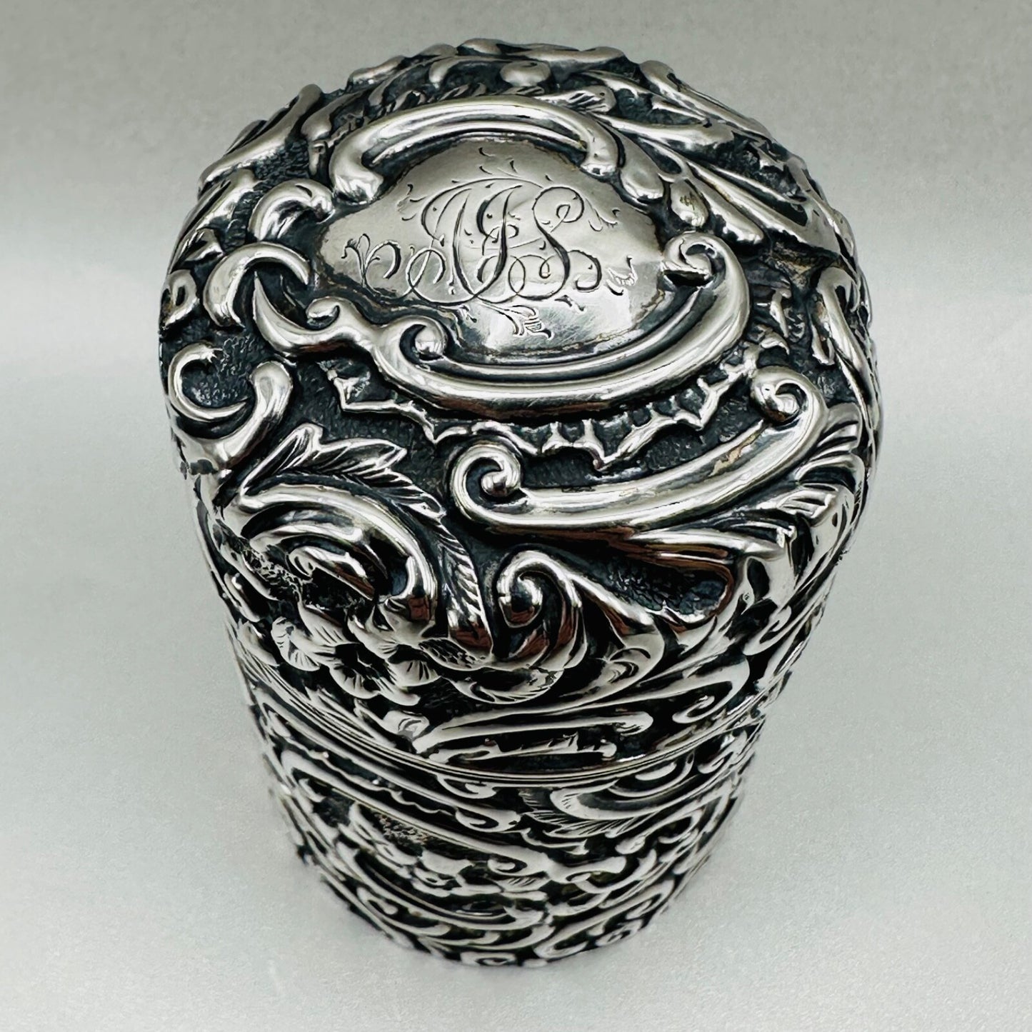 Antique Victorian Solid Silver Scent Perfume Bottle - Henry Matthews 1876
