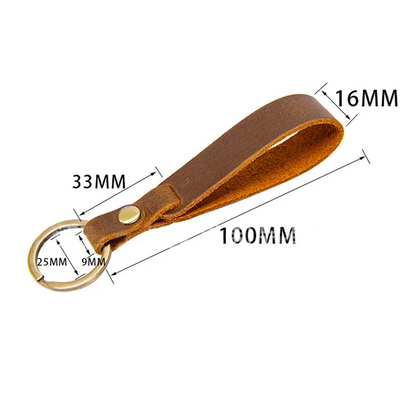 Genuine Leather Keyring Loop - 7 Colours Available