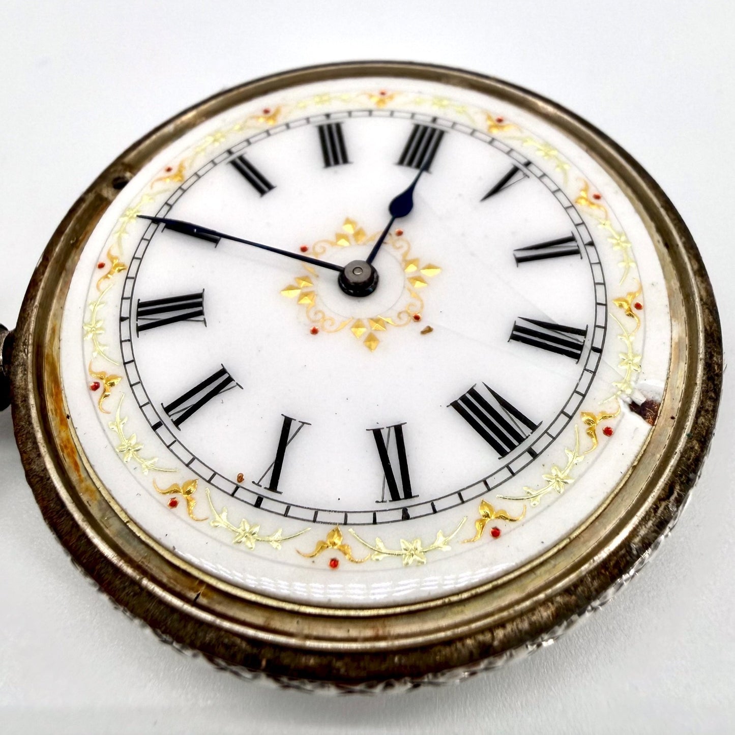 Antique Swiss 935 Silver Kundert “Best Swiss” Pocket Watch - Working