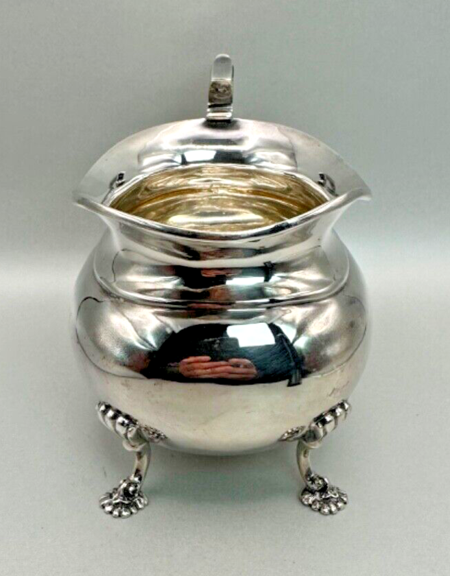 Antique E.P.N.S Silver-Plated Cream Jug with Ornate Feet