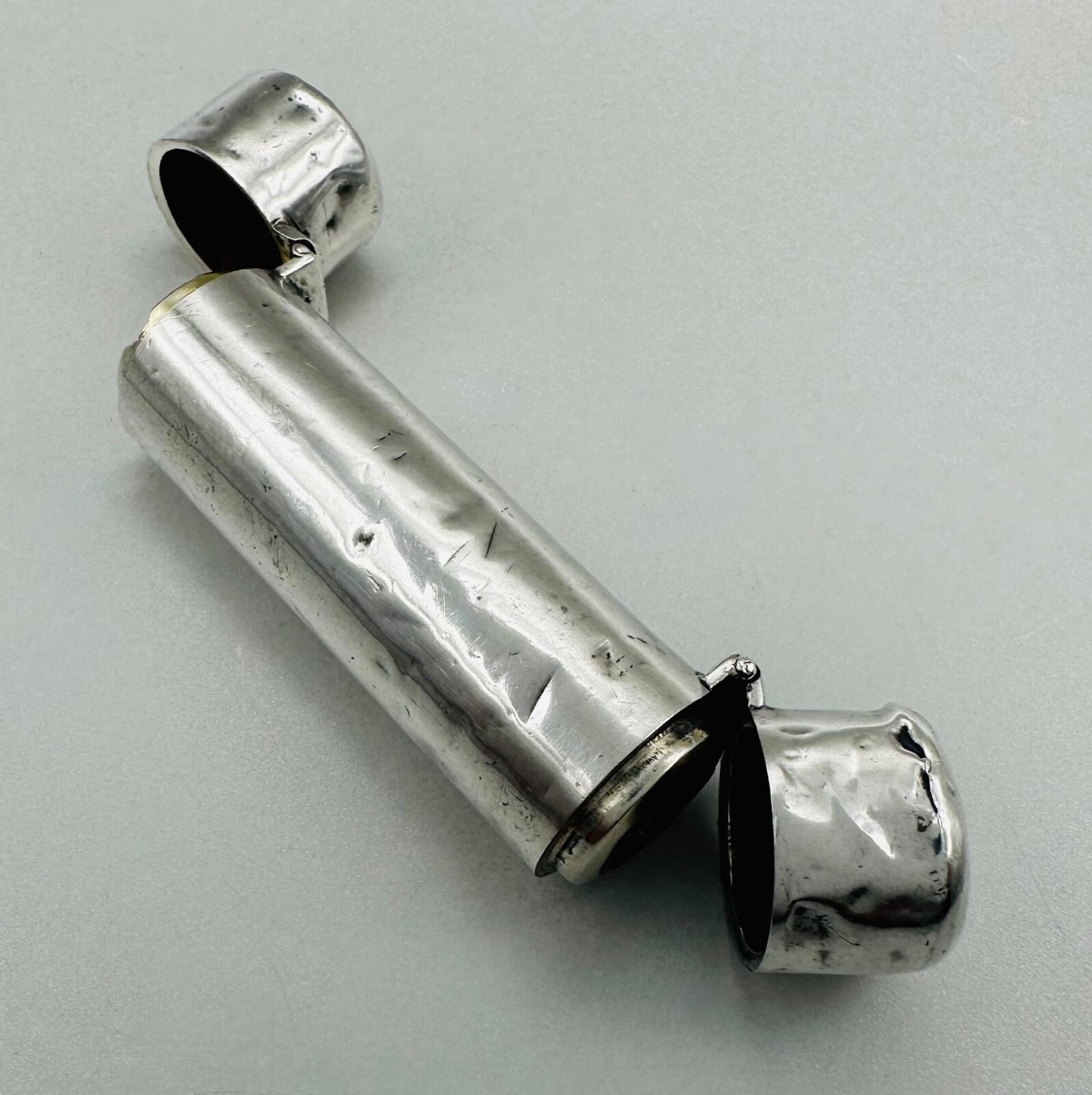 Antique Sterling Silver Scent Bottle & Pill Holder - 1894 Hilliard & Thomason