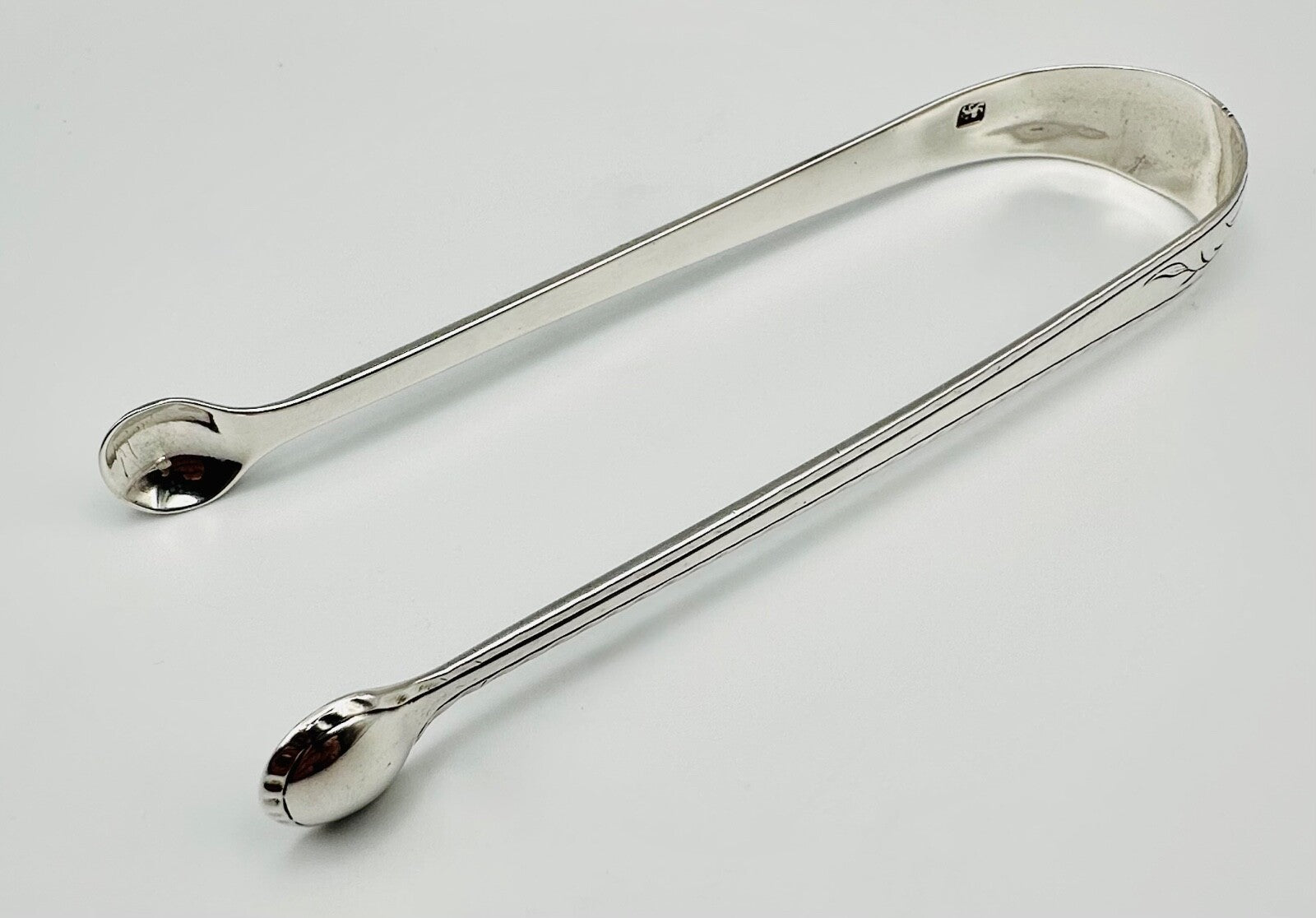 Antique Sterling Silver Sugar Tongs – c.1820–1840