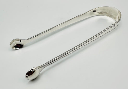 Antique Sterling Silver Sugar Tongs – c.1820–1840