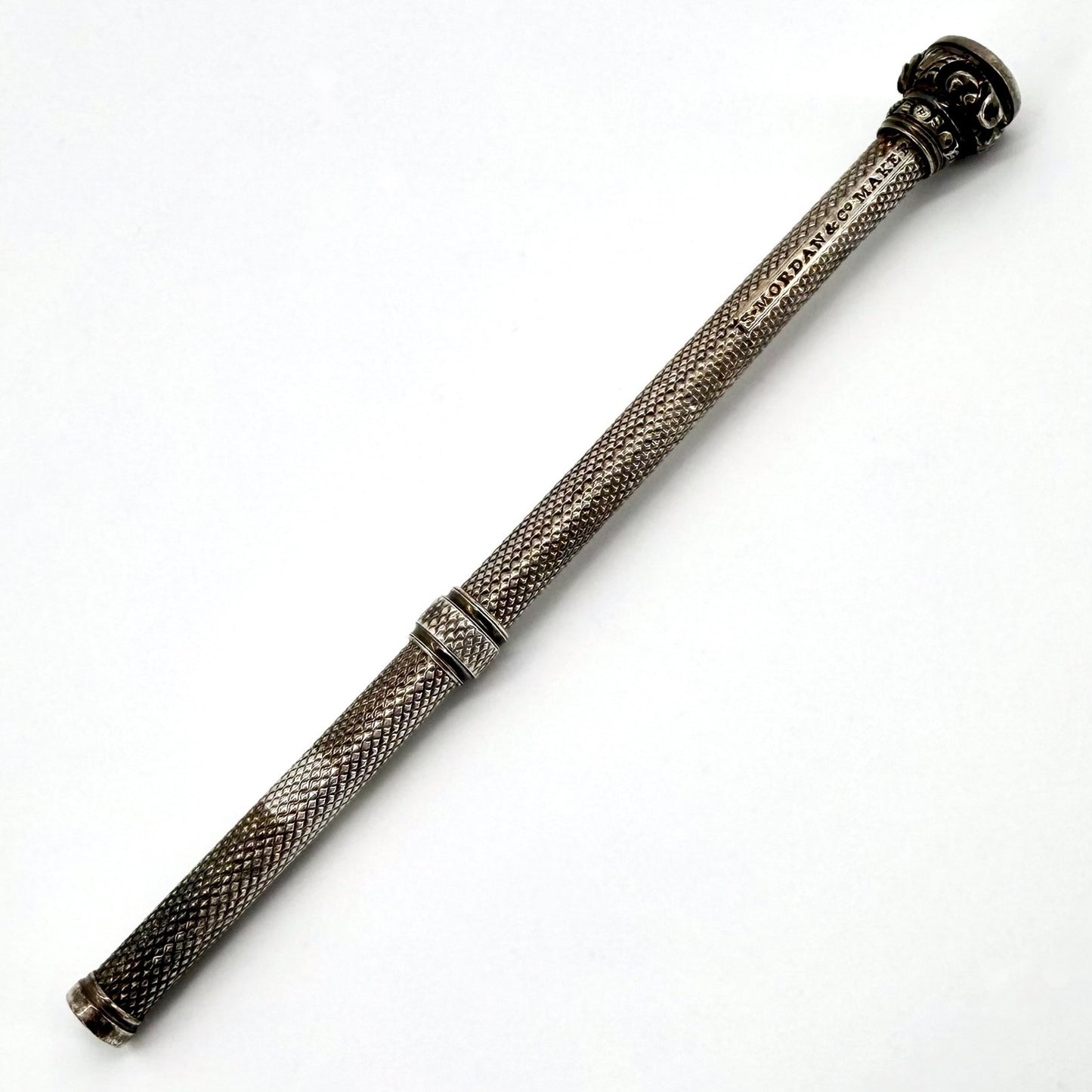 Antique Sampson Mordan & Co. White Metal Sliding Propelling Pencil