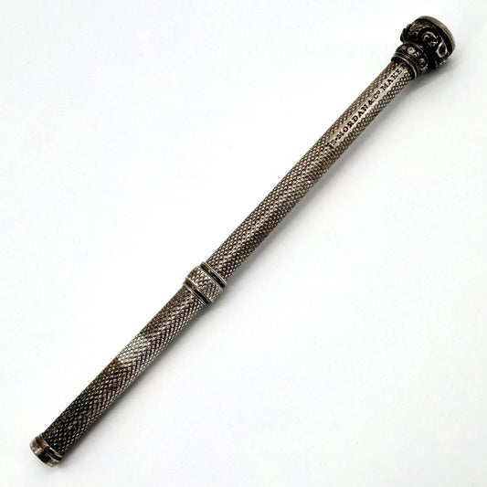 Antique Sampson Mordan & Co. White Metal Sliding Propelling Pencil