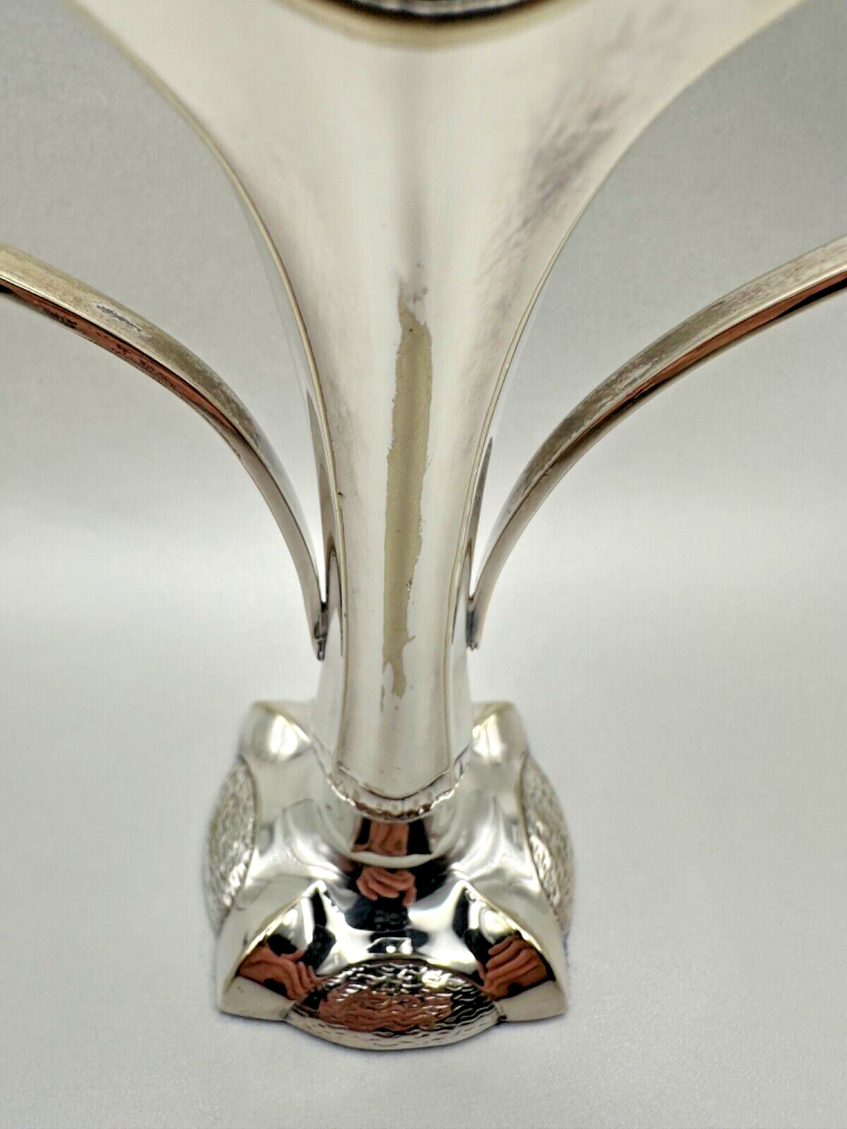 Pair of Antique Silver Plated Claw Vases - EPNS