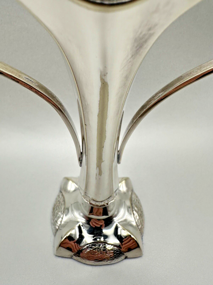 Pair of Antique Silver Plated Claw Vases - EPNS