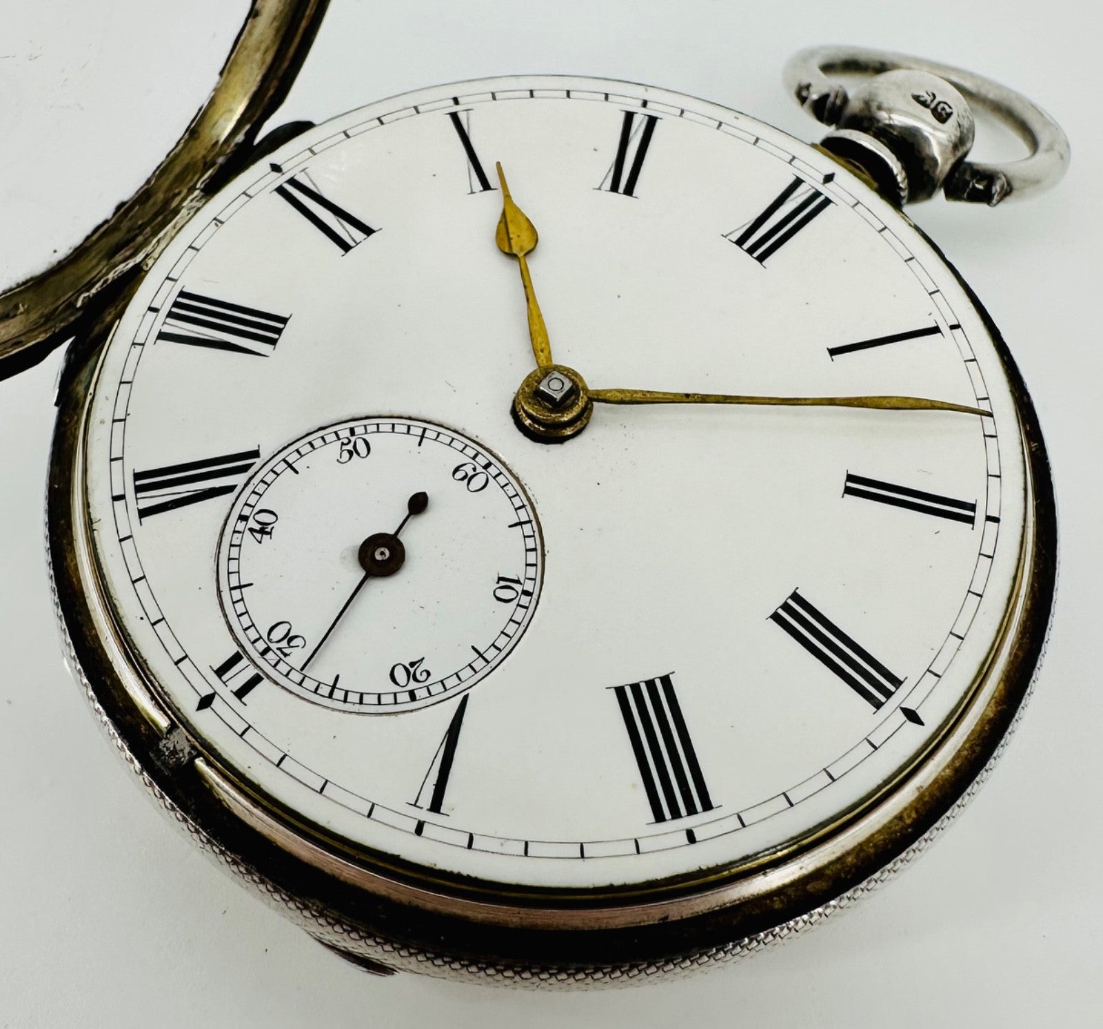 Antique Silver Fusee Pocket Watch London 1873 Samuel Freeman Good Working Order