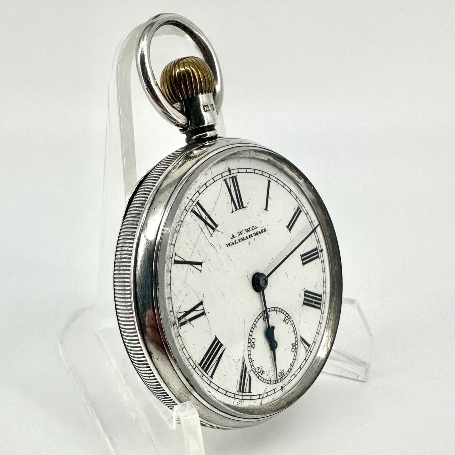 Antique Silver Waltham Pocket Watch, Bond St. Grade, 13 Jewels, 1898 - Working