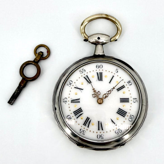 Antique French Silver Pocket Watch – Société Anonyme d’Horlogerie de Besançon