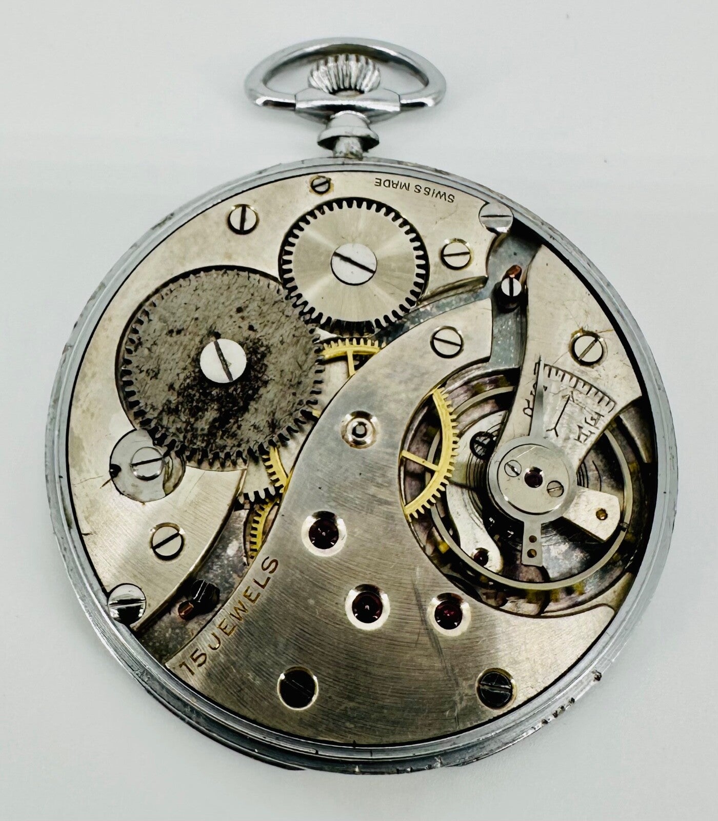 Antique Rone 15 Jewel Swiss Pocket Watch – Dennison Case – Working