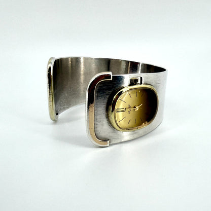 Vintage Le Paix 925 Sterling Silver Bangle Watch – Swiss Quartz – c.1970s