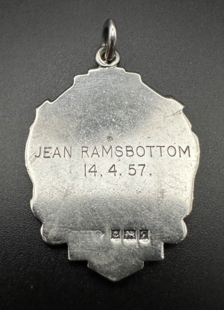 Vintage Silver Fob Pendant - Birmingham 1956 WW&S