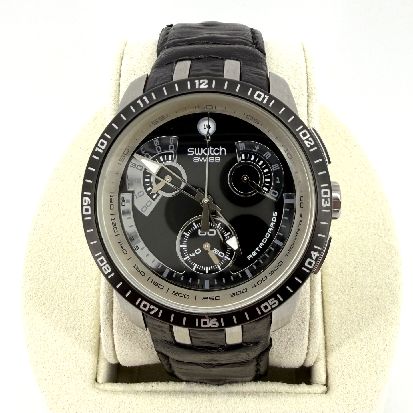 Swatch Irony Black Haze Chronograph YRS413 – Swiss Made