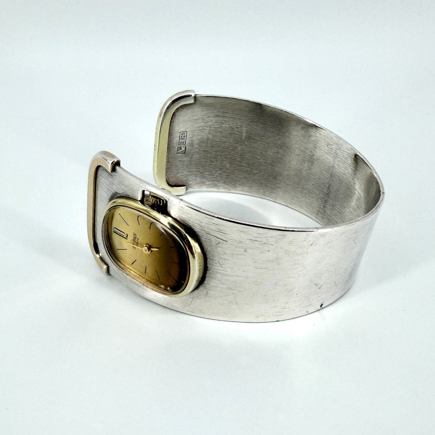 Vintage Le Paix 925 Sterling Silver Bangle Watch – Swiss Quartz – c.1970s