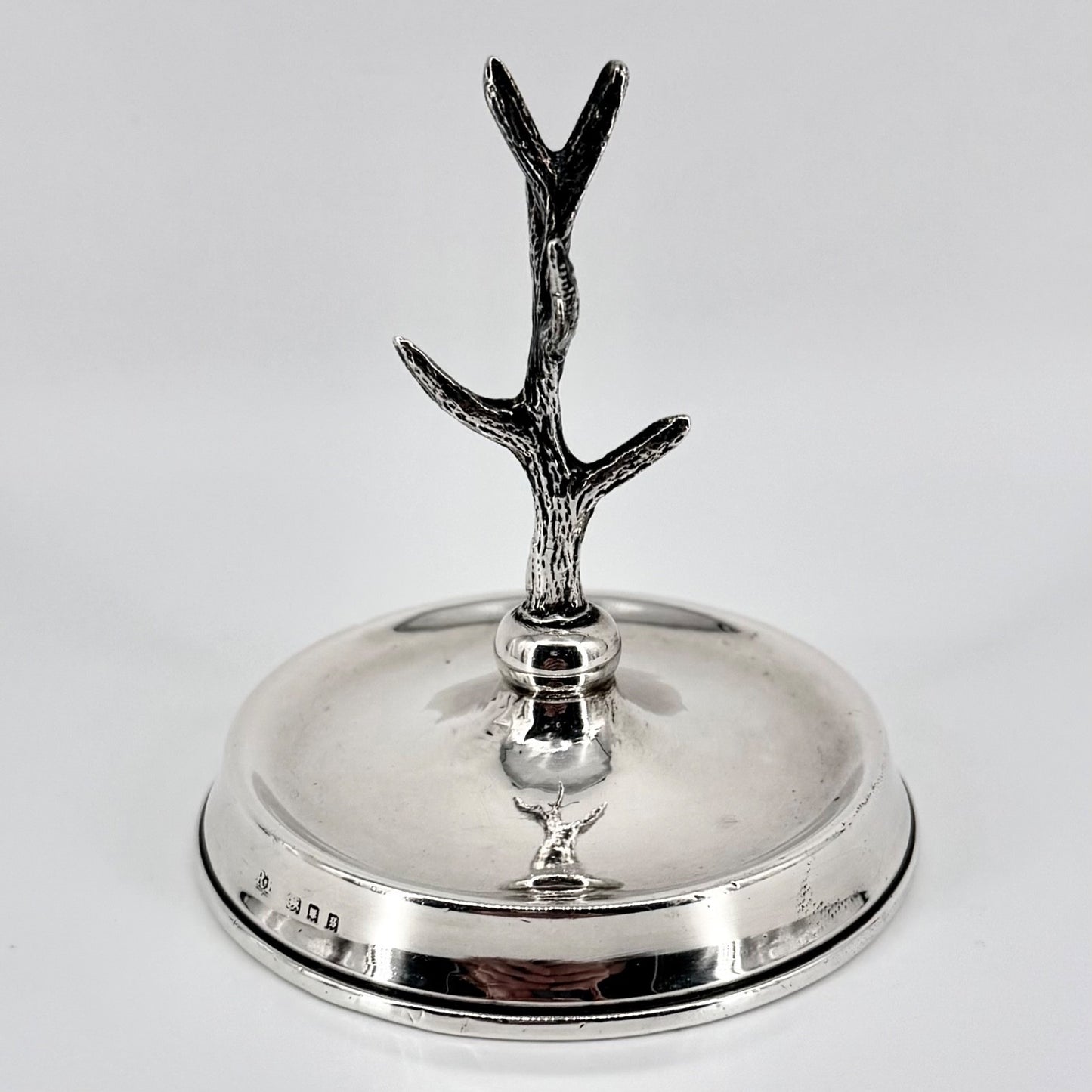Antique Silver Jewellery Ring Tree Dish – London 1922 – Robert Pringle