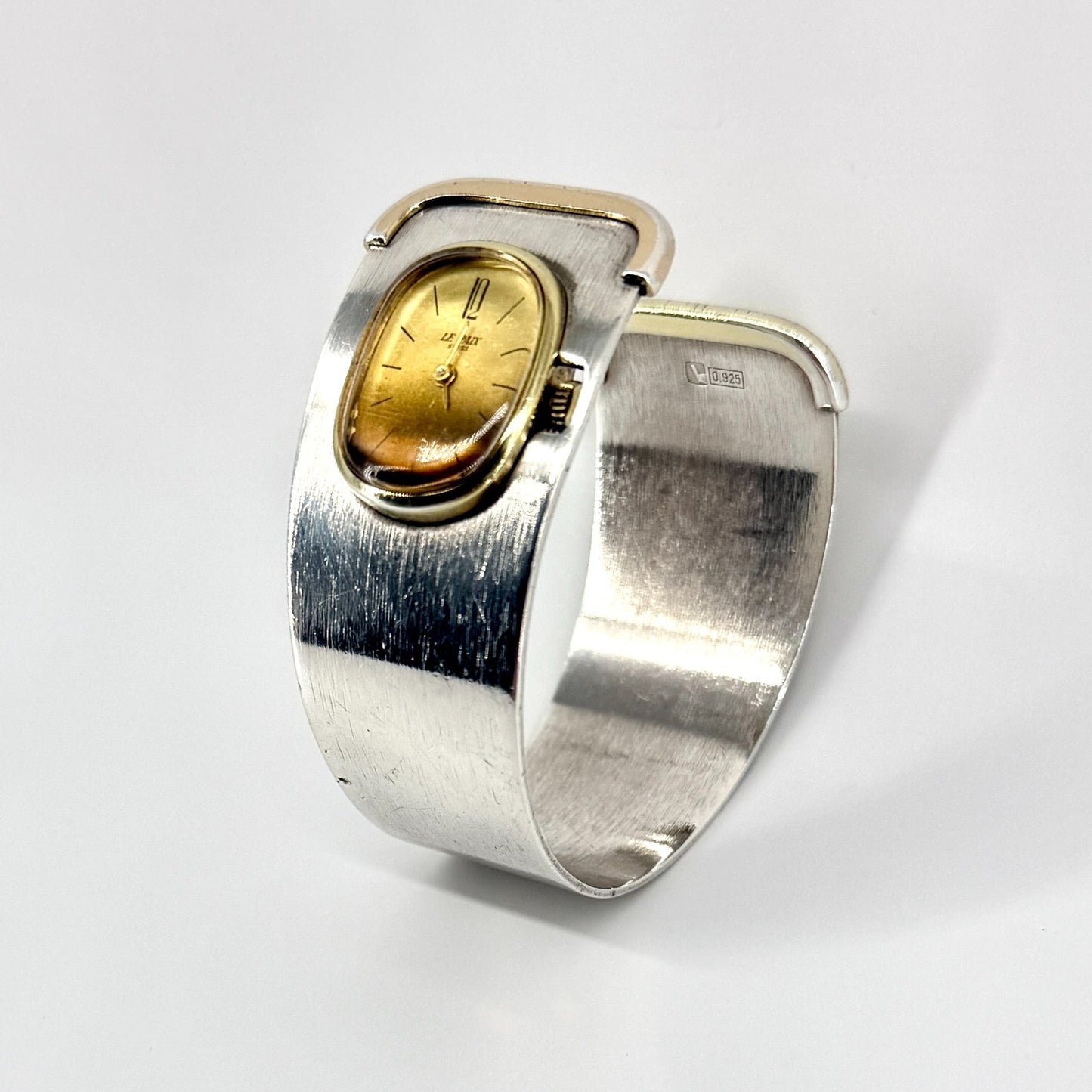 Vintage Le Paix 925 Sterling Silver Bangle Watch – Swiss Quartz – c.1970s