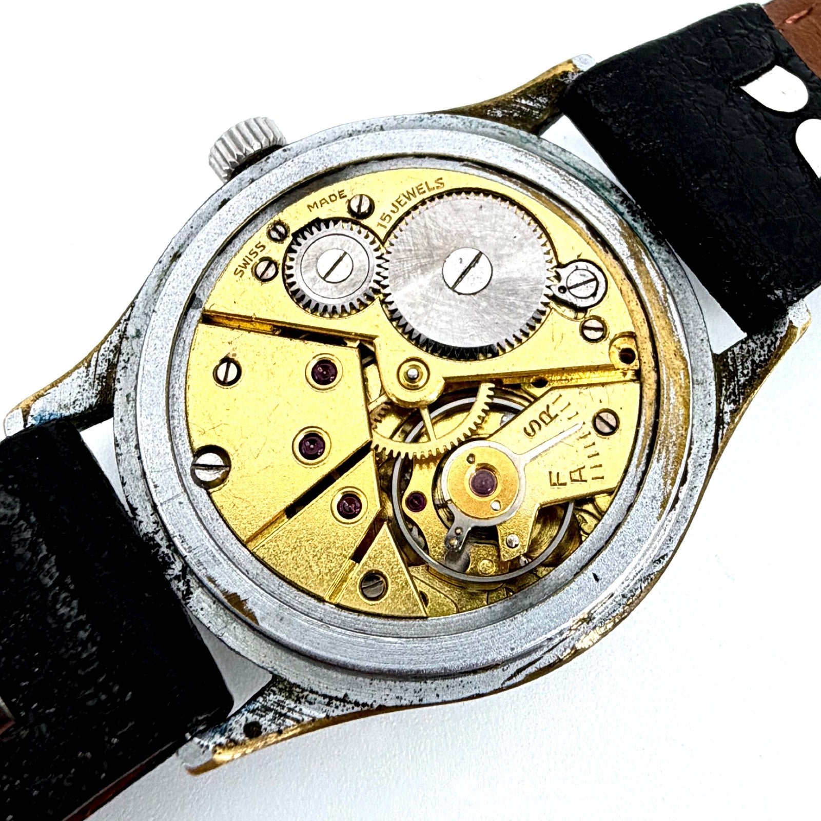 Vintage B.W.C. Suisse Manual Wind Wristwatch – c.1940s – 15J – Working