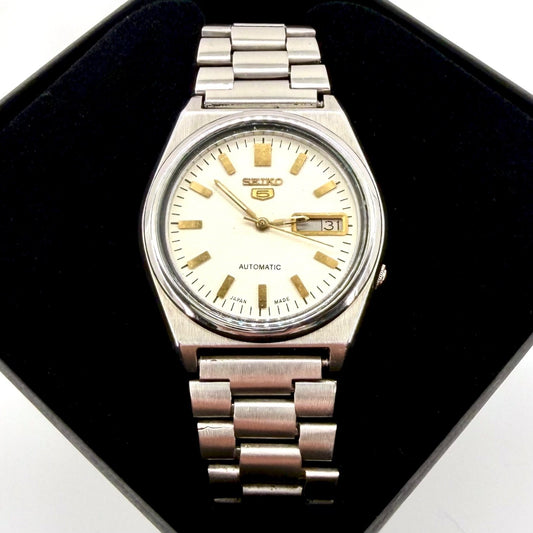 Vintage Seiko 5 Automatic Watch 7009-876A Stainless Steel c.1980s - Working