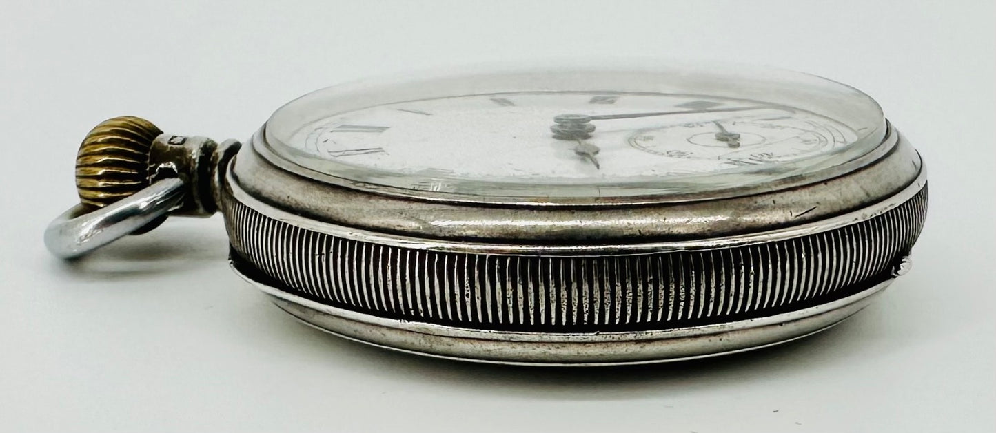 Antique Silver Dennison Cased Pocket Watch – 1939 Dublin Import Marks, 15 Jewels