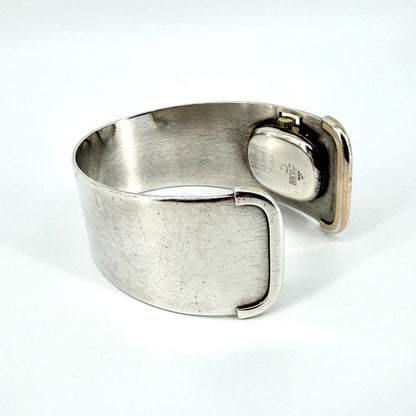 Vintage Le Paix 925 Sterling Silver Bangle Watch – Swiss Quartz – c.1970s