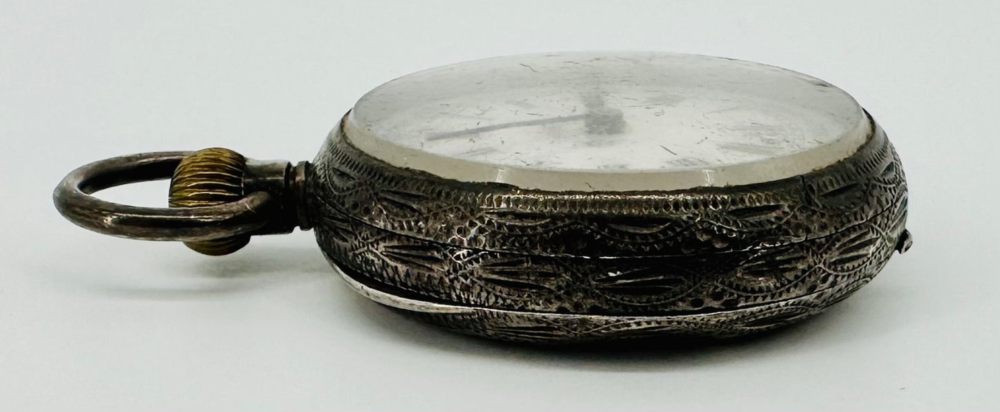 Antique Swiss 935 Silver Case Pocket Watch – Working