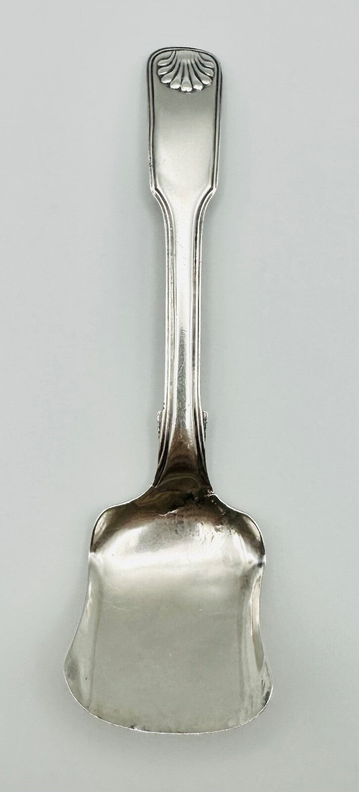 Antique Silver Tea Caddy Spoon – Birmingham 1843 – George Unite – Shovel Form