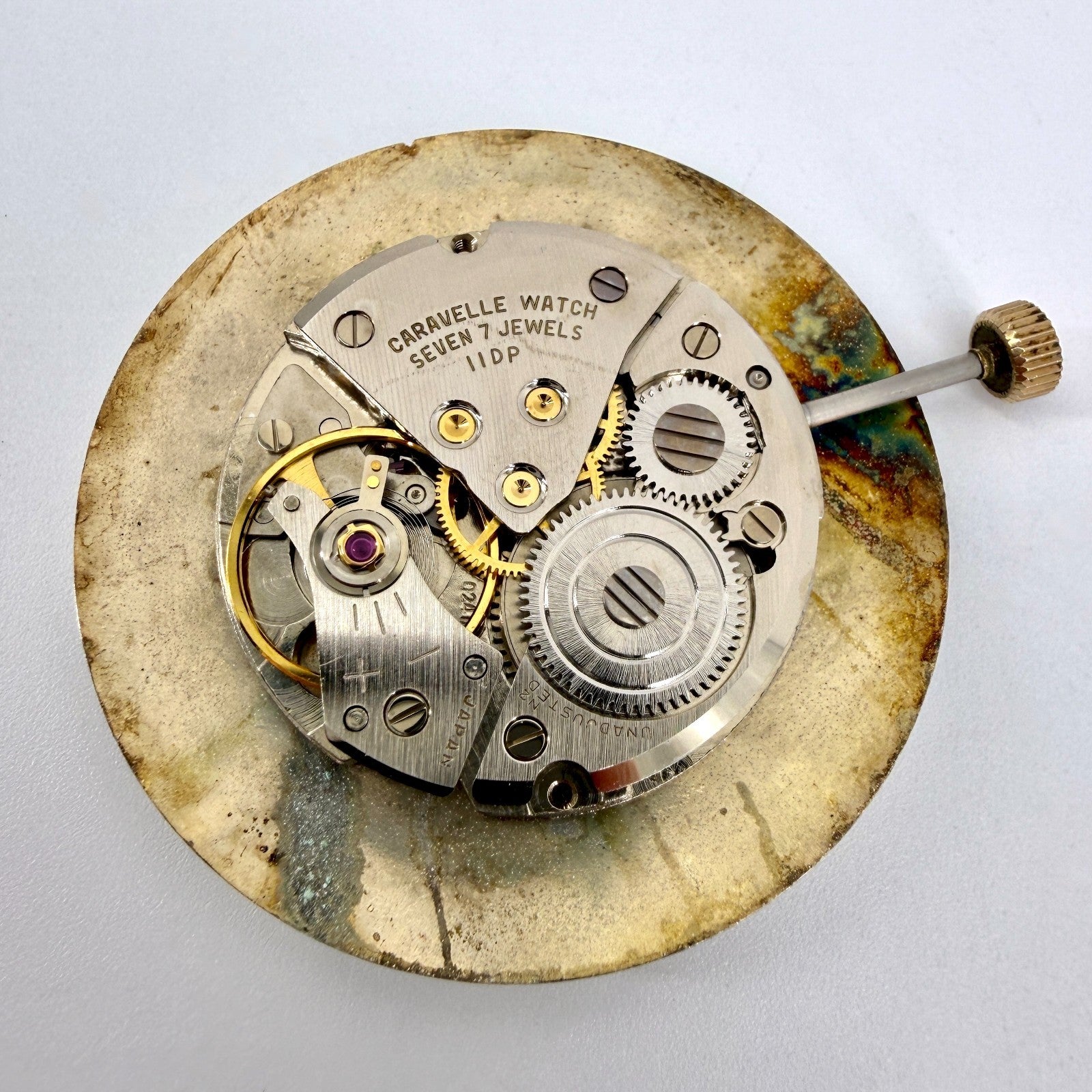 Vintage Caravelle Pocket Watch – 7 Jewel Japanese Movement - Working