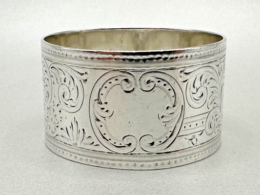 Antique Victorian Silver Napkin Ring – Atkin Brothers Sheffield 1890