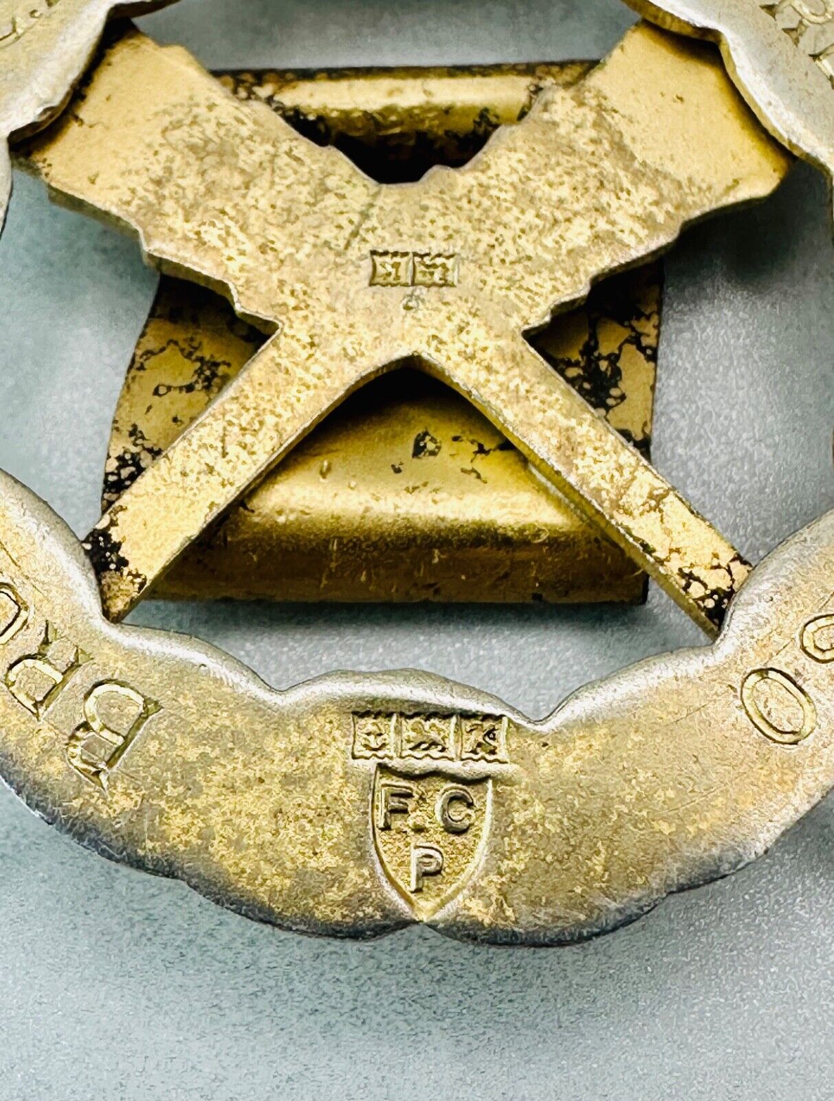 Vintage Gilt Silver Masonic Medal - Hallmarked Birmingham 1959 - F.C. Parry & Co