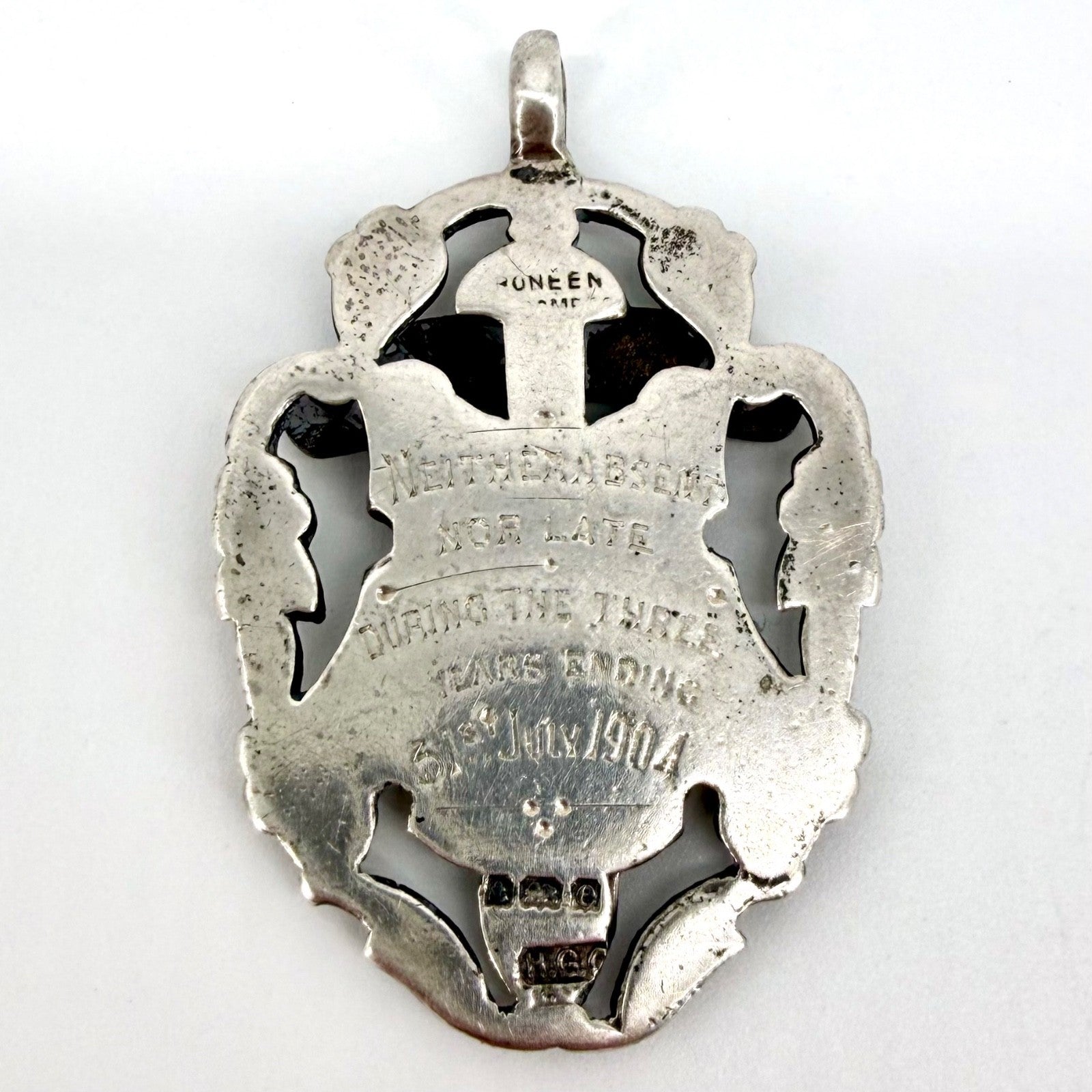 Antique Silver Tottenham Education Fob Medal – 1904, Horace George Croneen