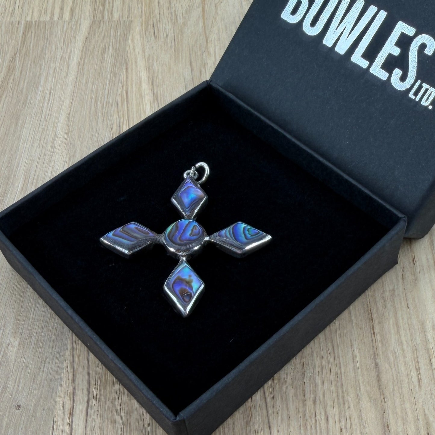 Vintage Sterling Silver & Abalone Pendant