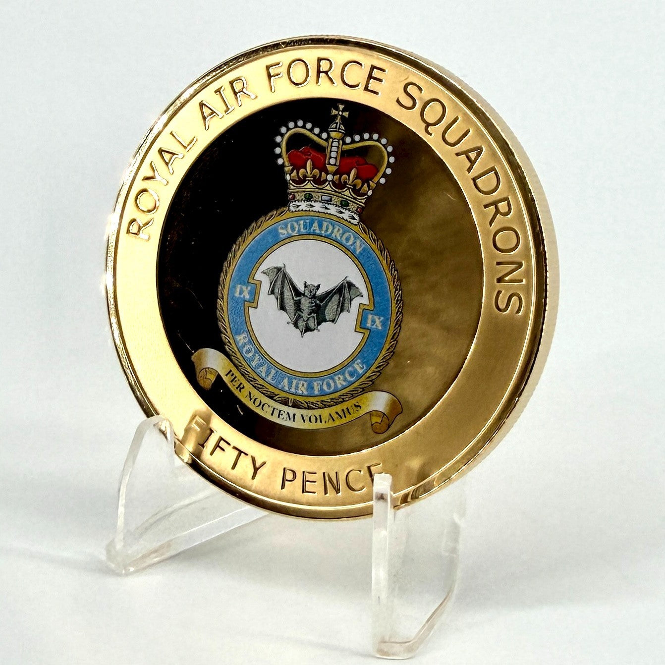 Royal Air Force IX Squadron Fifty Pence Coin – 2013 – Mint Condition