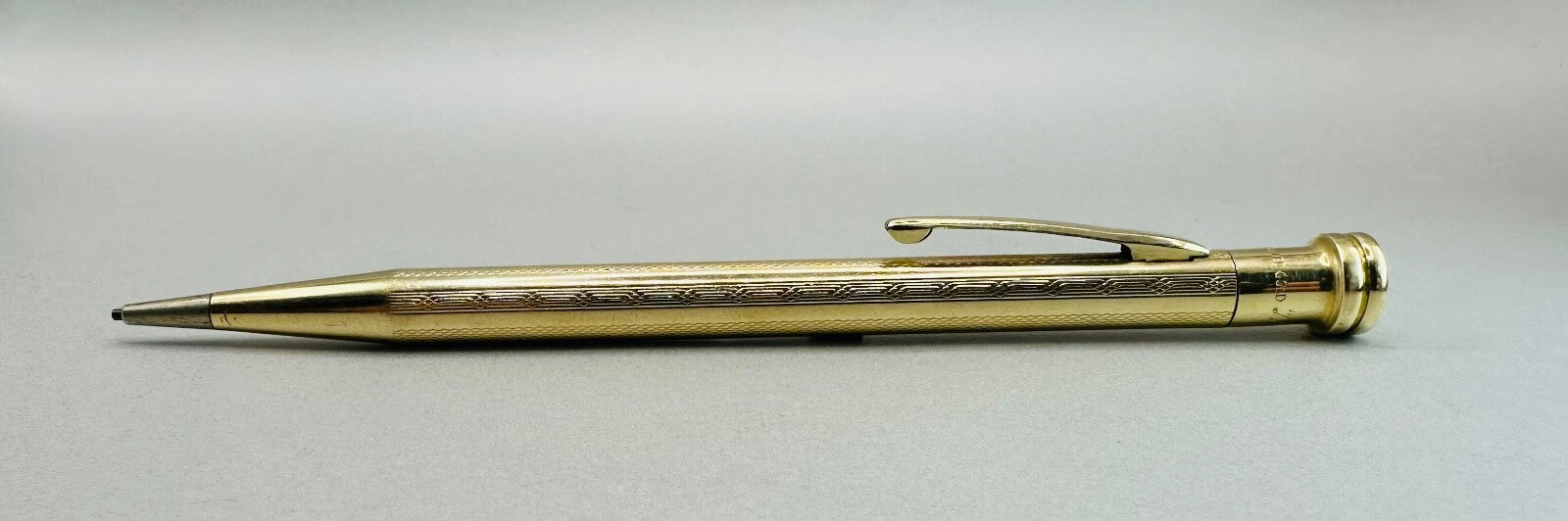 Vintage Life-Long Rolled Gold Mechanical Pencil – Elegant and Functional, 128mm
