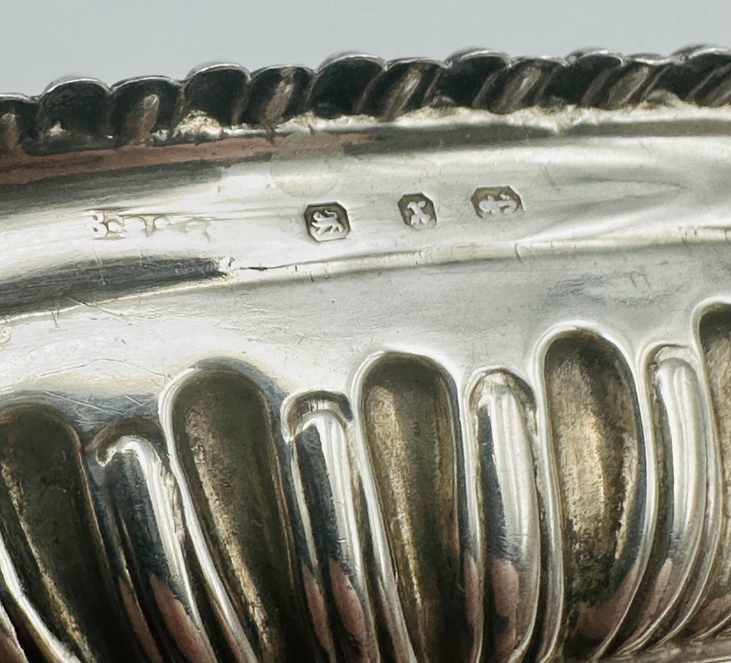 Pair of Antique Victorian Silver Salts - Birmingham 1897 by S. Blanckensee & Son