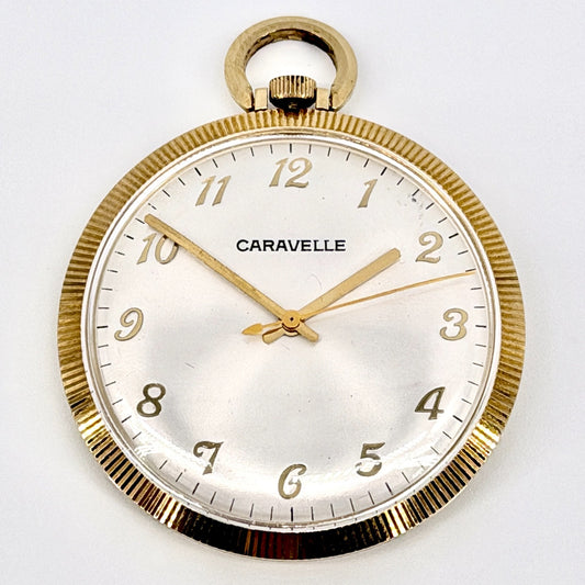 Vintage Caravelle Pocket Watch – 7 Jewel Japanese Movement - Working